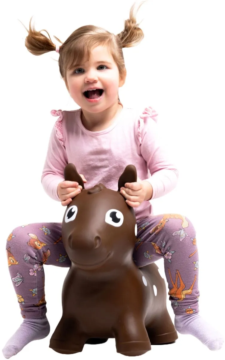 VTOYZ-GERARDOS Jumpy Paard Skippybal - Bruin - 100 kg