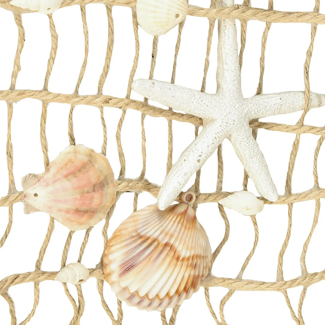 Kaemingk Visnet Jute Wanddecoratie 25x55cm - Beige