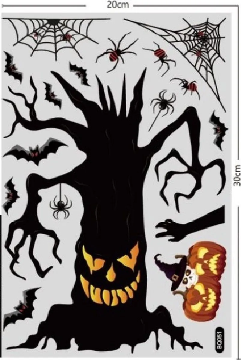 VinkToys Halloween Raamstickers - 8-delig - 122 Stuks