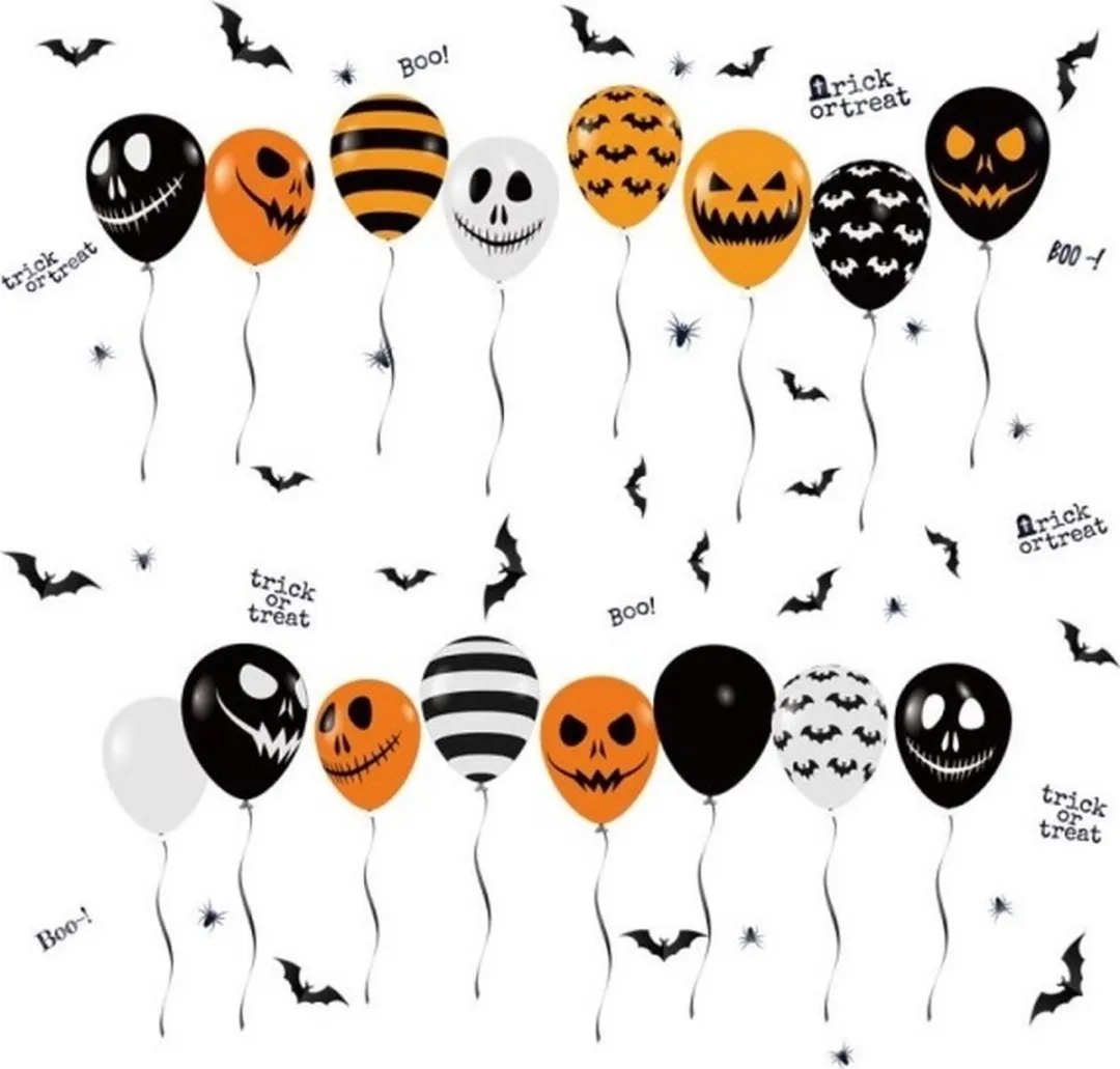 VinkToys Halloween Raamstickers - 8-delig - 122 Stuks
