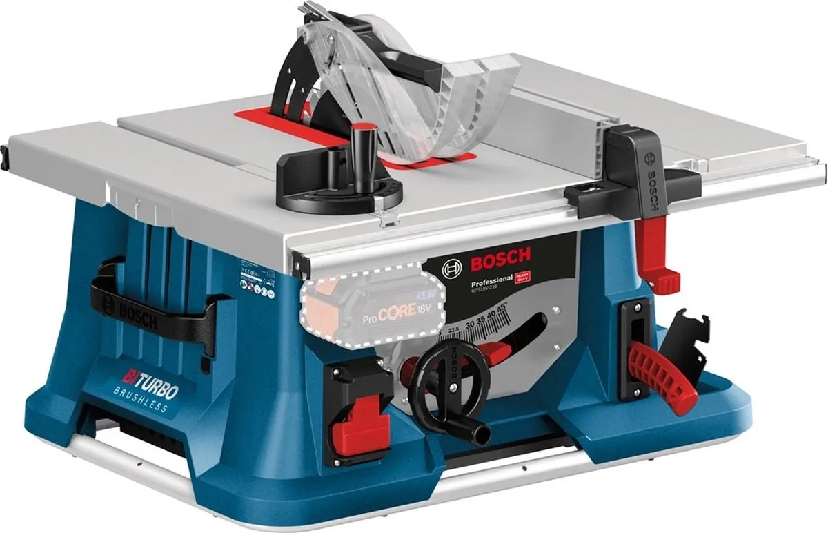 Bosch Professional GTS 18V-216 Zaagtafel 216mm