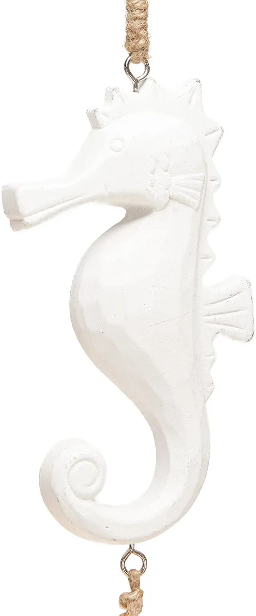 Kaemingk Maritieme Garland Drijfhout Schelpen Zeepaardje - Wit 55cm