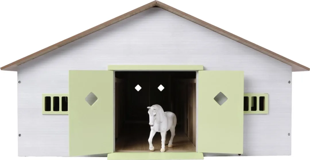 Kids Globe Paardenstal Roze - 7 Boxen met 1 Minipop