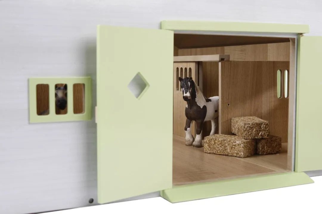 Kids Globe Paardenstal Roze - 7 Boxen met 1 Minipop