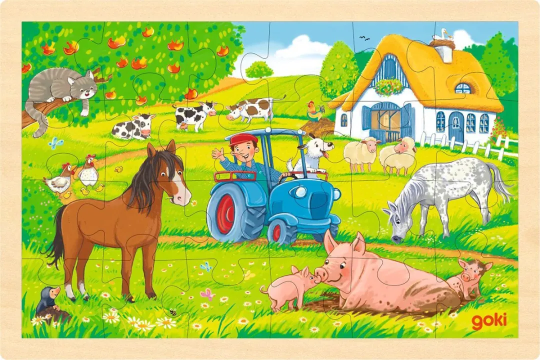 Goki Farm Puzzle 24 Stuks - Multicolor