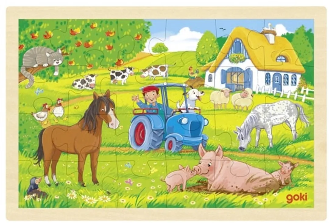 Goki Farm Puzzle 24 Stuks - Multicolor