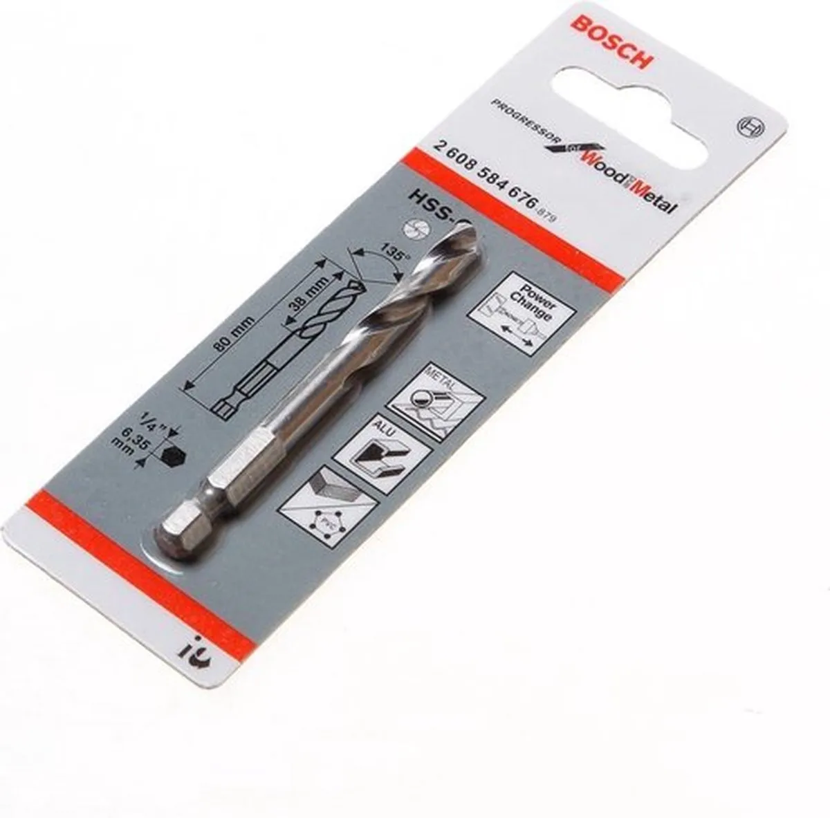 Bosch Centreerboor HSS-G 6.35mm - Metaal - afbeelding 6 van 6
