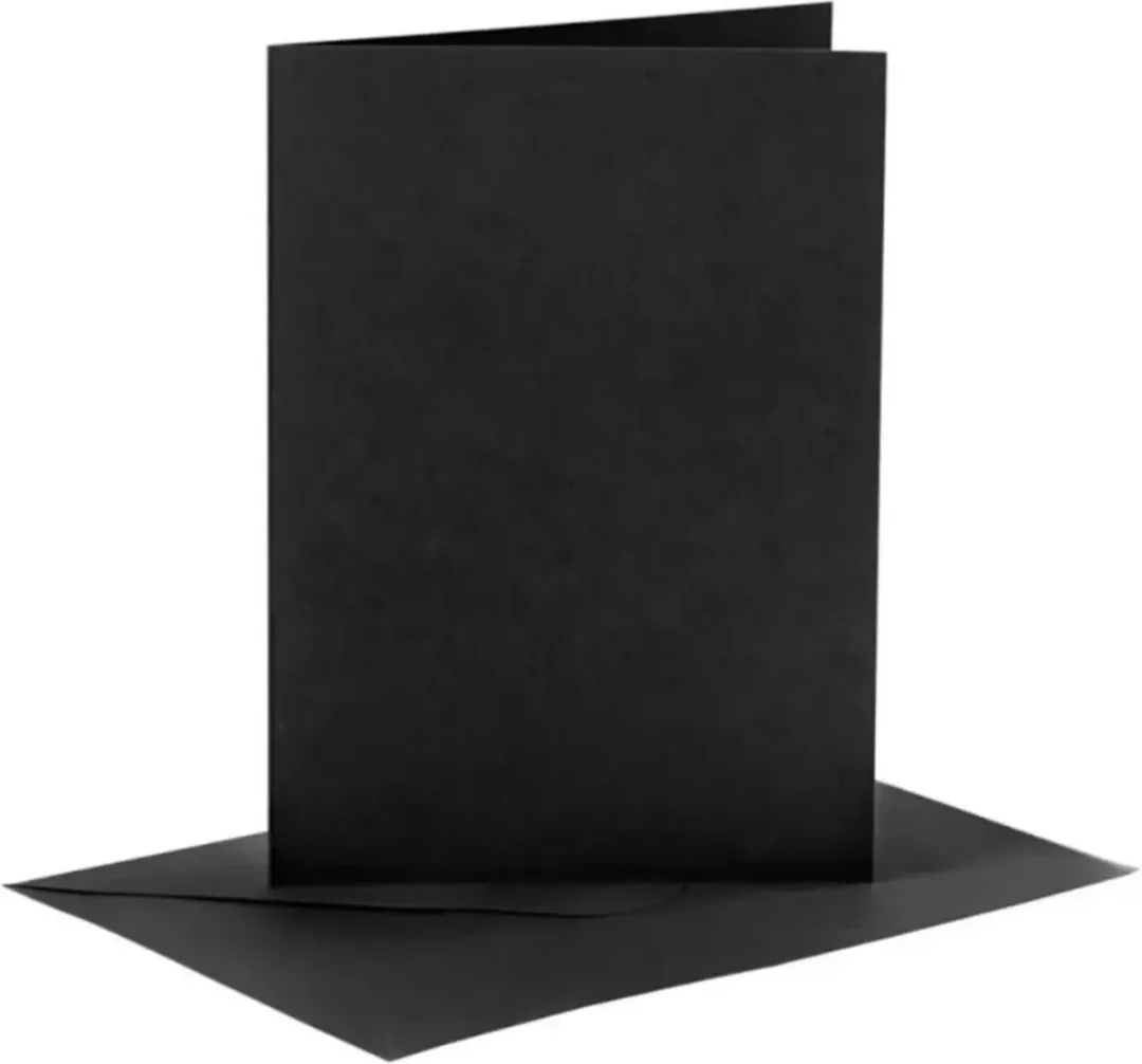 Creativ Company Kaarten & Enveloppen Zwart 10,5x15cm