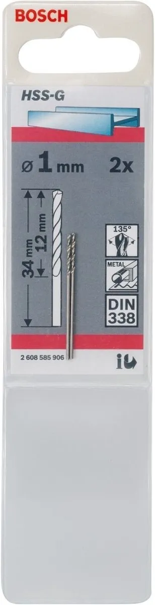 Bosch Metaalboren HSS-G 1mm