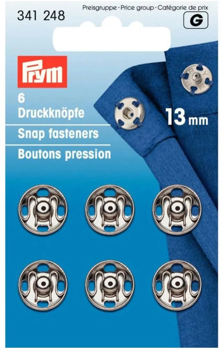 Prym Drukkers Zilver 13mm - 6 Stuks