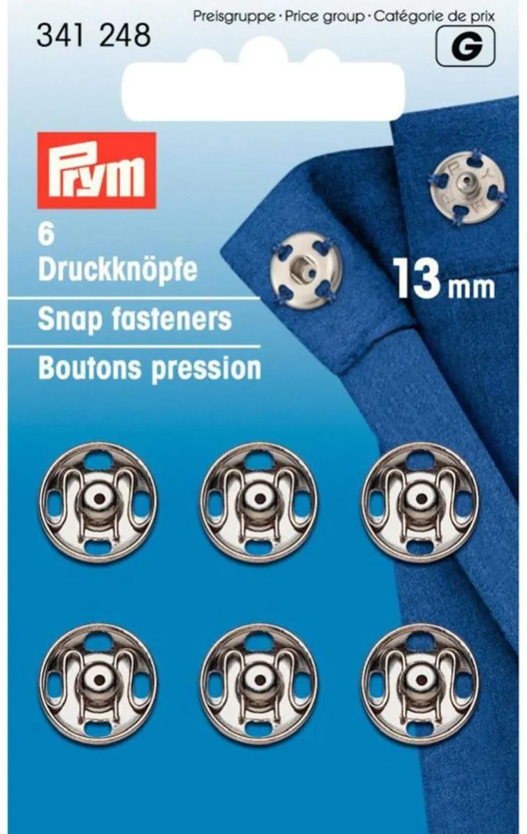 Prym Drukkers Zilver 13mm