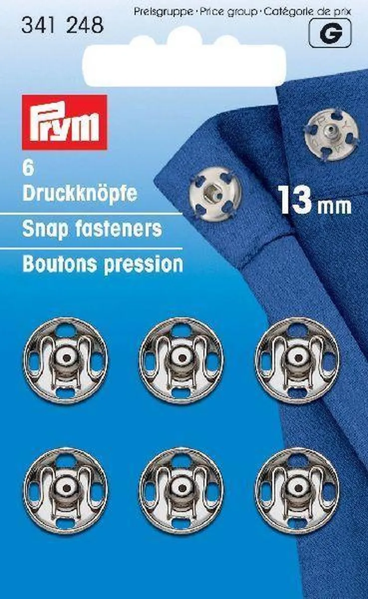 Prym Drukkers Zilver 13mm - 6 Stuks - afbeelding 6 van 6