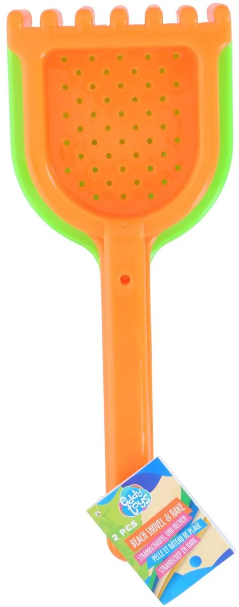 Eddy Toys Strandschep en Hark 2-delig - Meerkleurig
