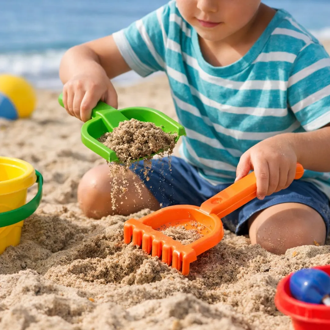 Eddy Toys Strandschep en Hark 2-delig - Meerkleurig