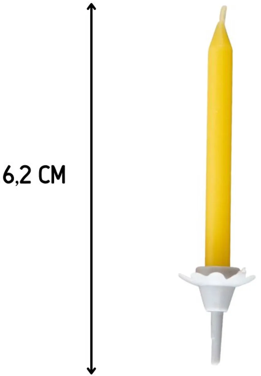 Fackelmann Verjaardagstaartkaarsen & Kandelaarhouders Set - 36 Stuks
