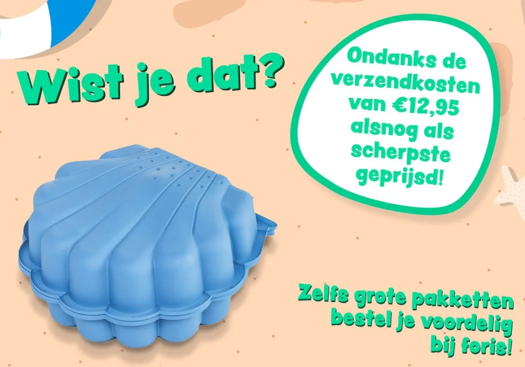 Paradiso Toys zandbak schelpen set blauw