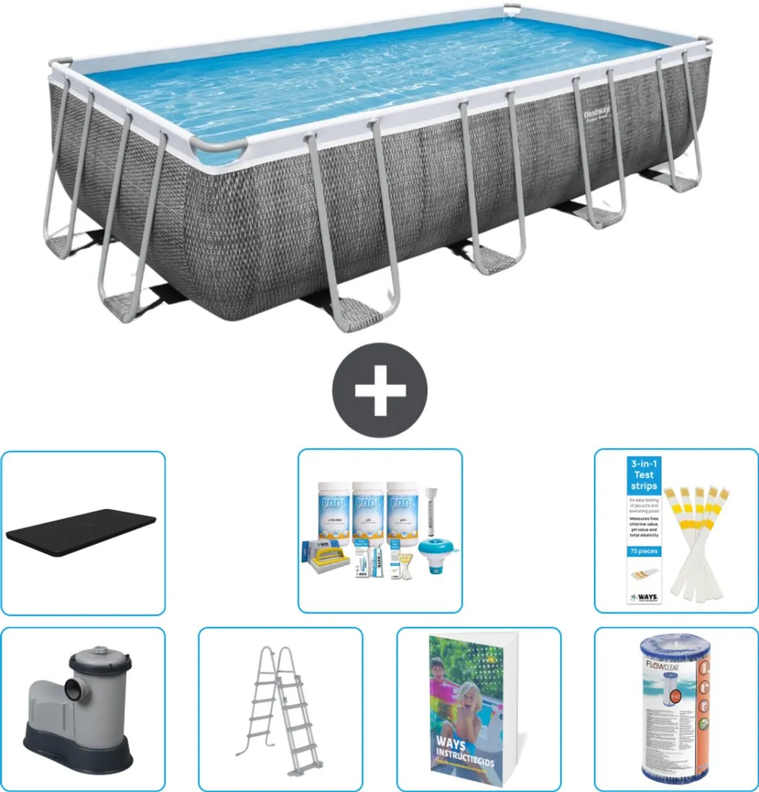 Bestway Power Steel Zwembad 549x274x122