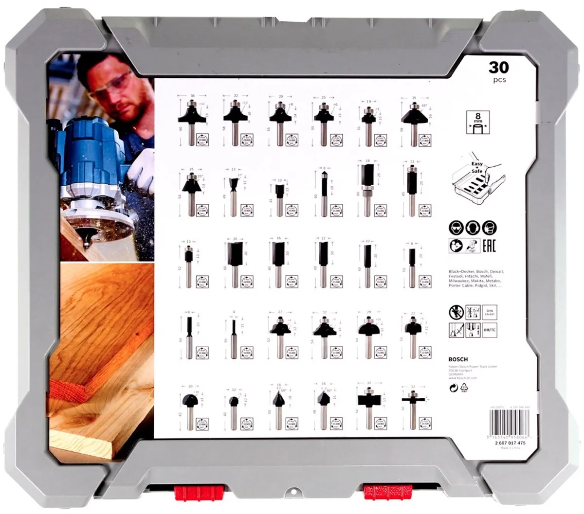 Bosch 2607017475 30-delige Frezenset - Hardmetaal