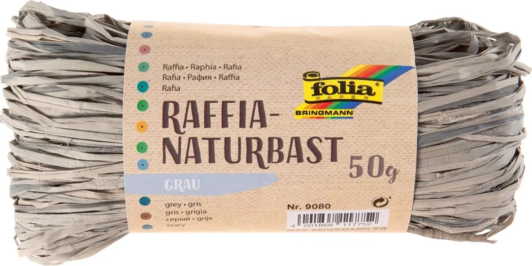 Folia Raffia Lichtgrijs