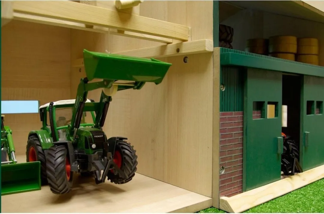 Kids Globe Landbouwloods met Berging 1:32 - Multikleuren