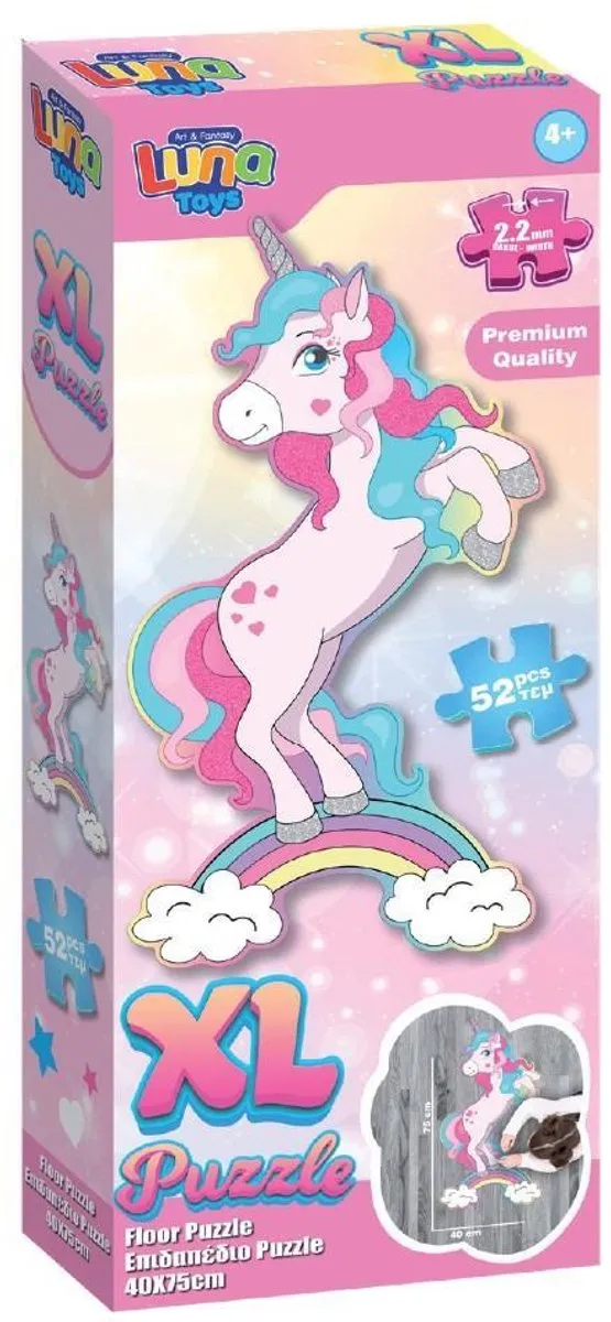 Luna Toys Coloring Puzzle XL Unicorn
