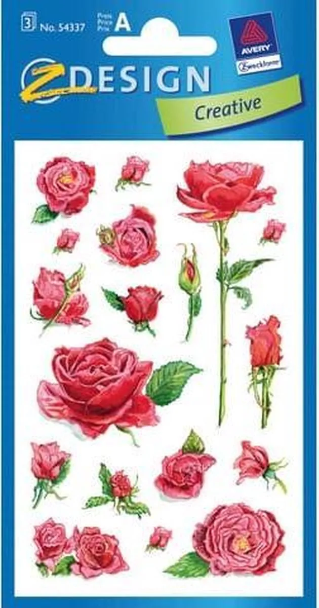 Avery Papieretiketten Z-design Rozen - 3 Vellen