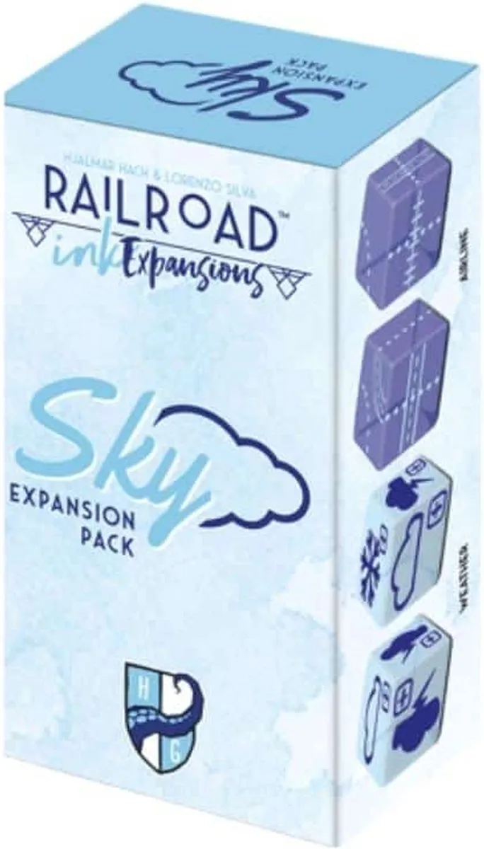 White Goblin Games Railroad Ink Sky Uitbreiding Dobbelspel - 4 D6
