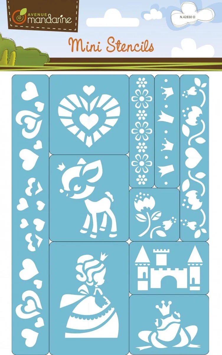 Clairefontaine Kunst- & Knutselset 42830O - Sjablonen - Blauw/Wit
