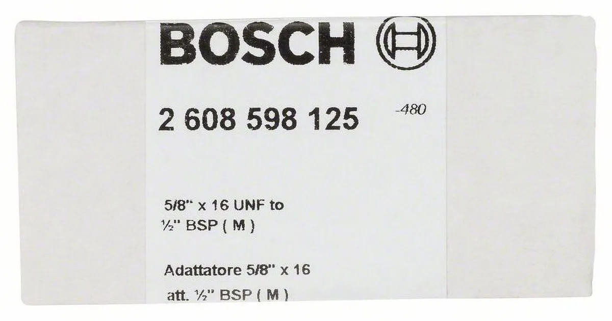 Bosch Adapter voor Diamantboren 5/8" G 1/2" - 260859812
