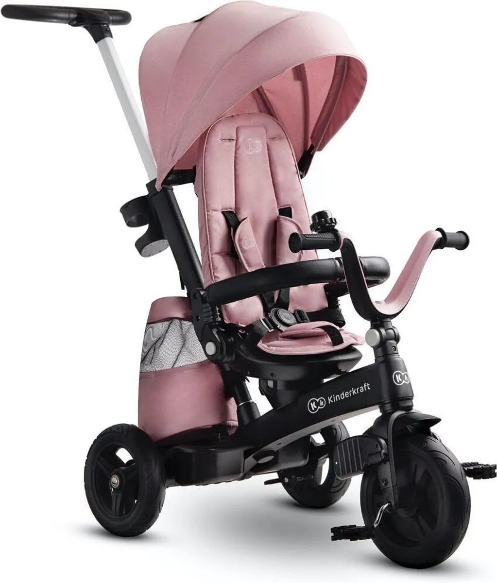 KinderKraft EASYTWIST Driewieler Roze - 360° Draaibare Zit