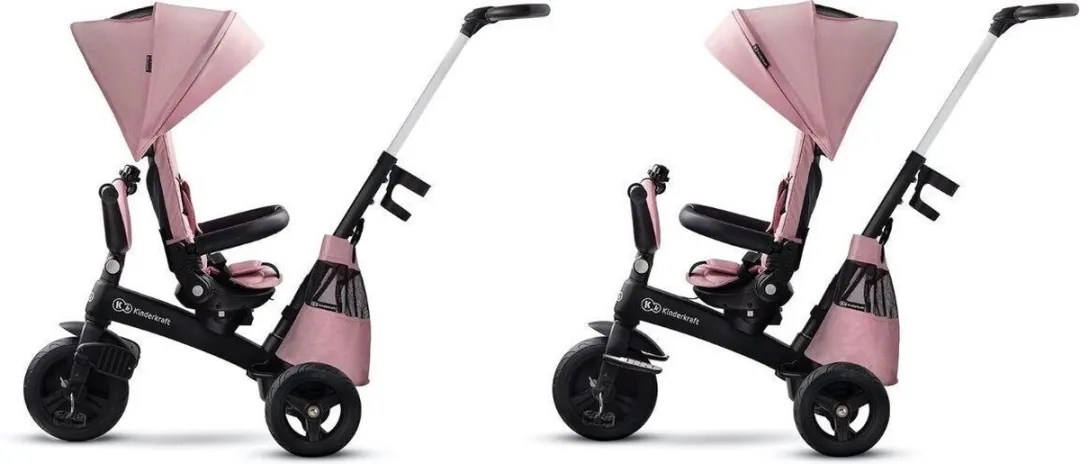 KinderKraft EASYTWIST Driewieler Roze - 360° Draaibare Zit - afbeelding 6 van 6