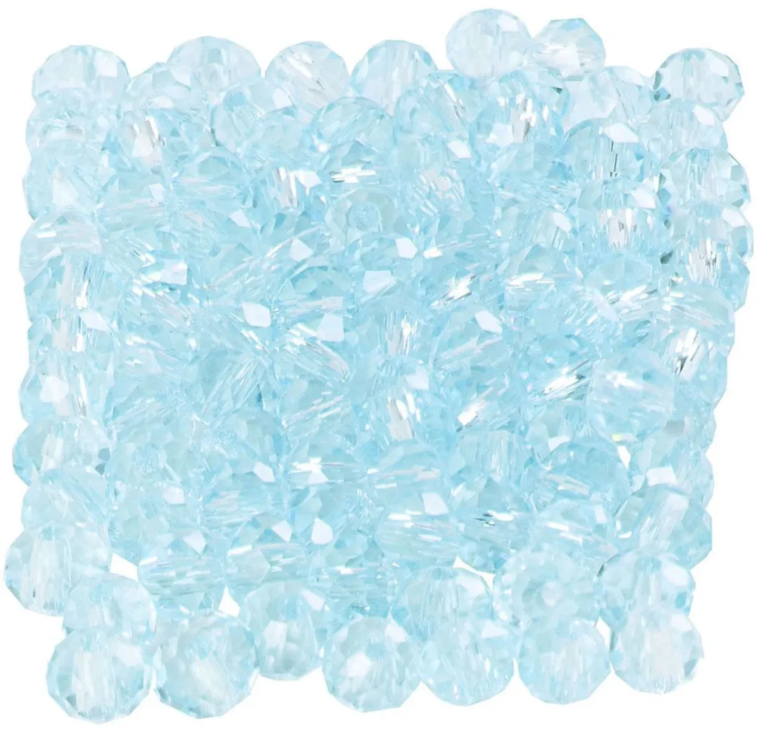 Creativ Company Glas Facet Kralen 3x4mm - Zeeblauw 100 Stuks