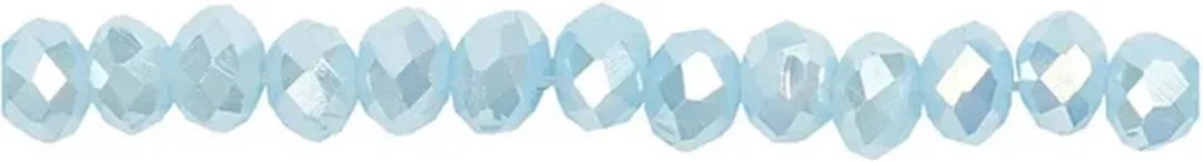 Creativ Company Glas Facet Kralen 3x4mm - Zeeblauw 100 Stuks