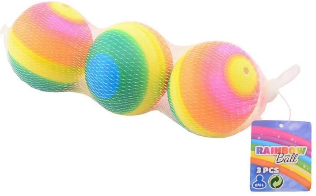 Johntoy Regenboogballen 3-delig
