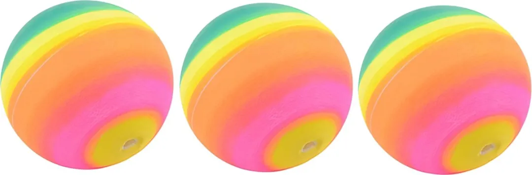 Johntoy Regenboogballen 3-delig - 7cm - Multicolor