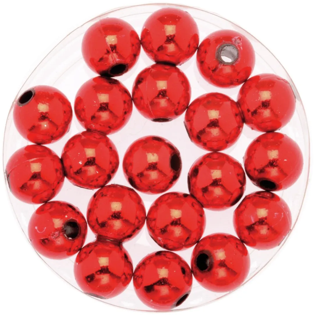 Glorex Hobby Glans Deco Kralen Rood - Ø10mm - 360 Stuks