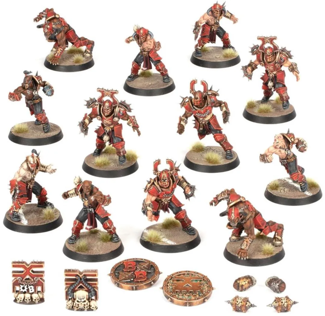 Games Workshop Khorne Blood Bowl Team The Skull-Tribe Slaughterers - 64 Onderdelen