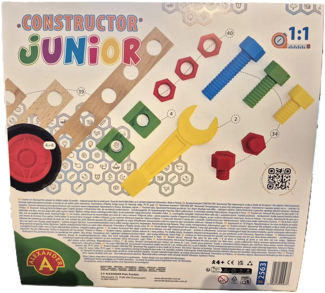 Alexander Toys Constructor Junior Bouwpakket - 125 Onderdelen - Multicolor