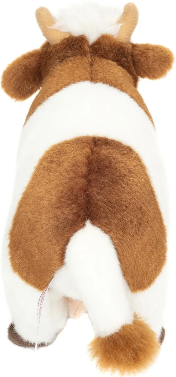 Teddy Hermann Knuffeldier Koe Bruin/Wit 23cm