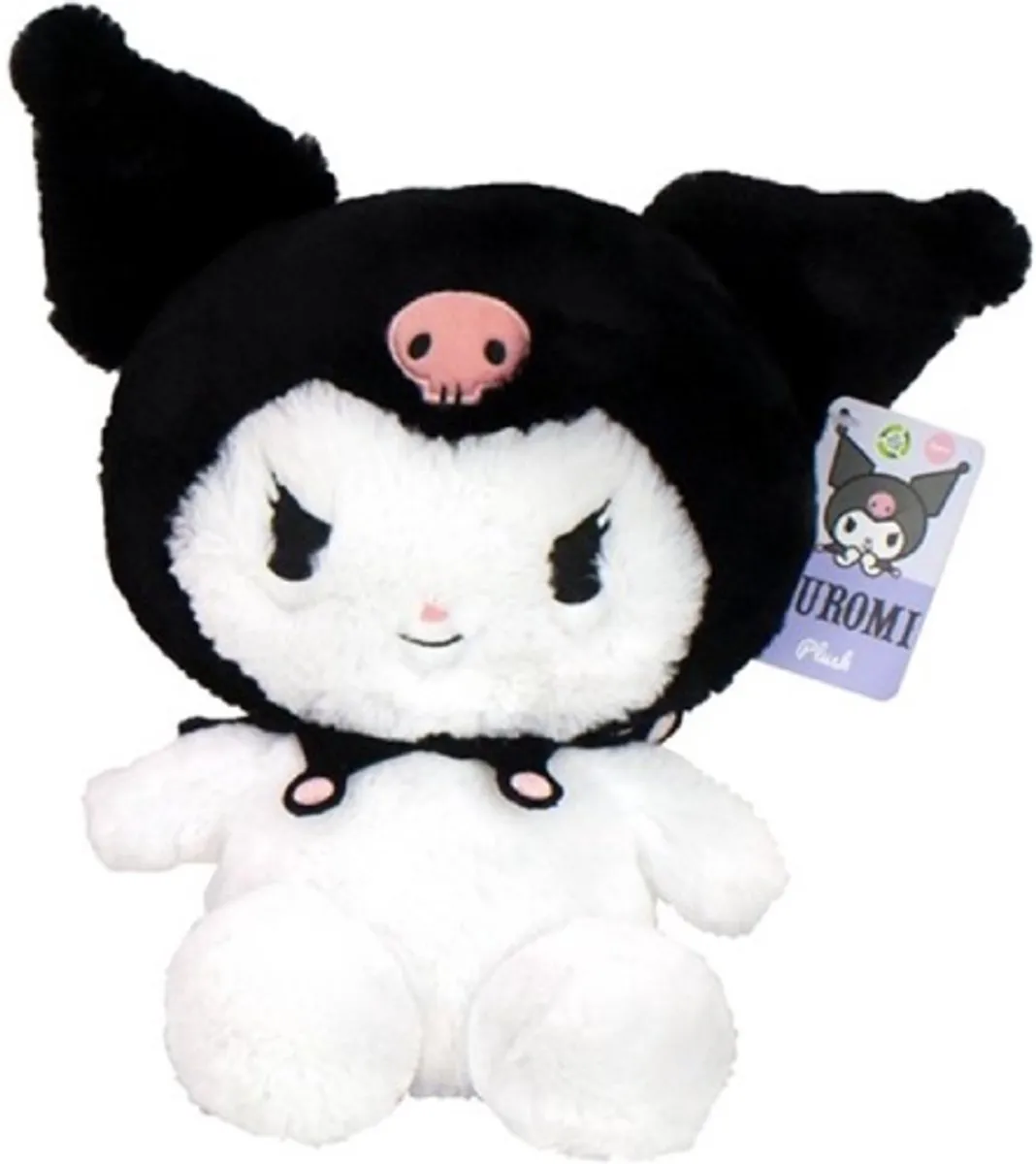 Hello Kitty Kuromi Fluffy Pluche Knuffel 35cm - Zwart