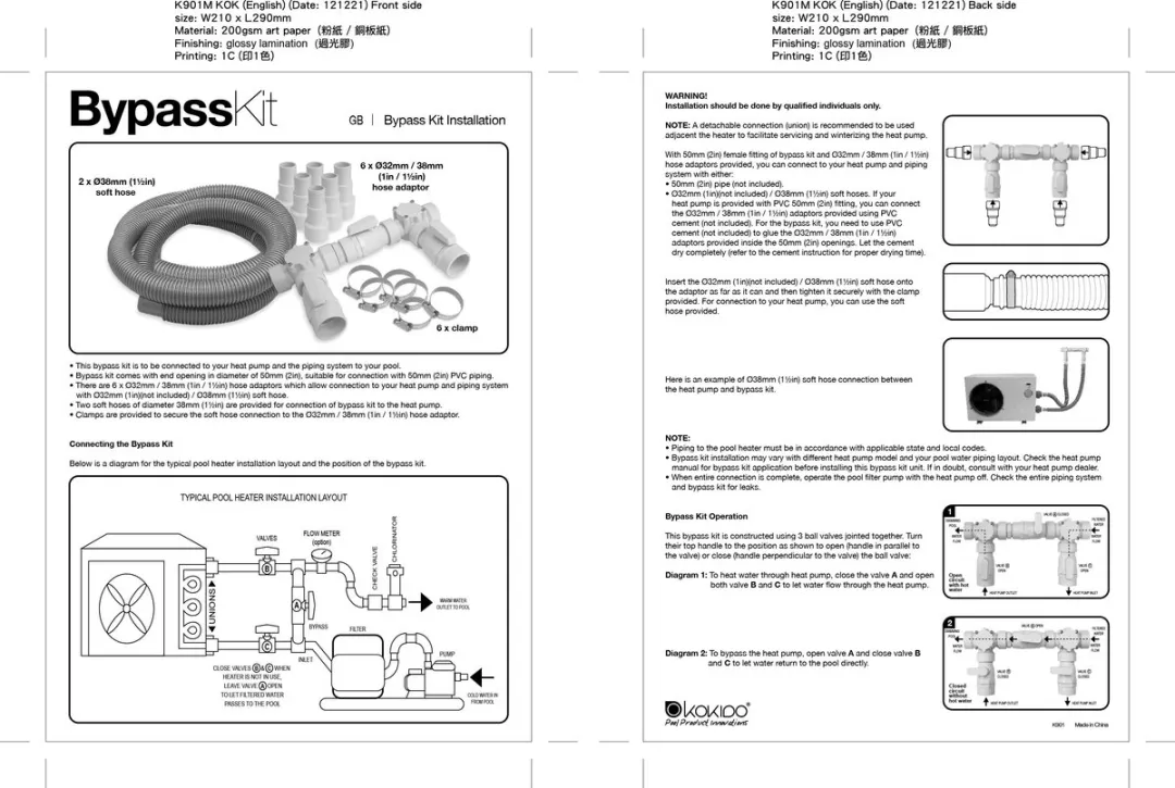 Kokido Bypass Kit 0844268020383 - Warmtepomp