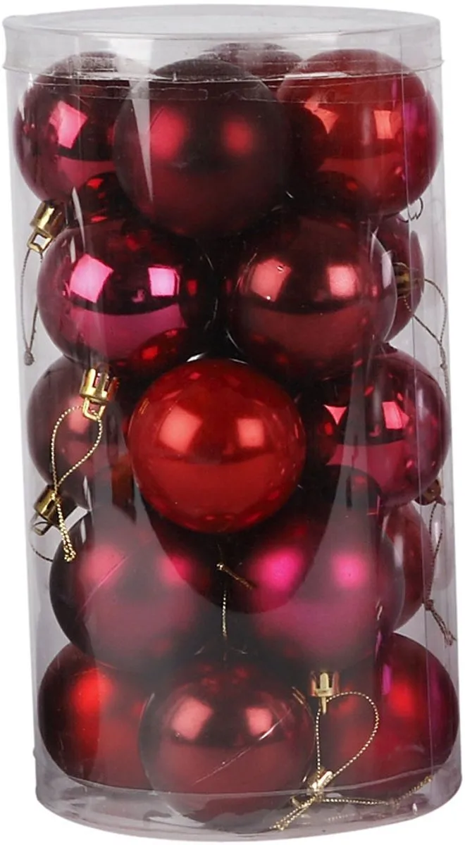 Creativ Company Kerstballen 6cm Rood - 20 Stuks