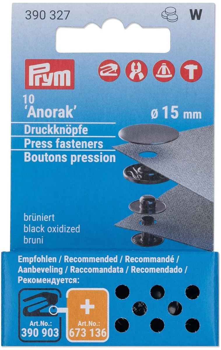 Prym Navullingen Naaivrije Drukknopen 15mm - Gebronsd