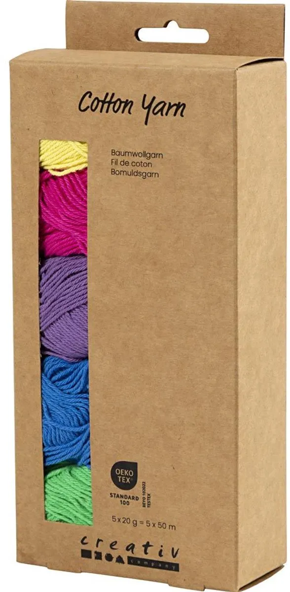 Creativ Company Katoengaren Kleurrijk - 100g (5x20g)