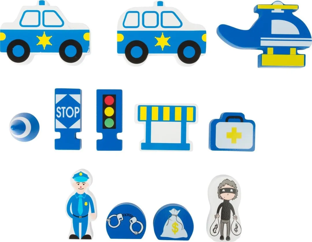 Small Foot Politie Speelset Koffer - Blauw