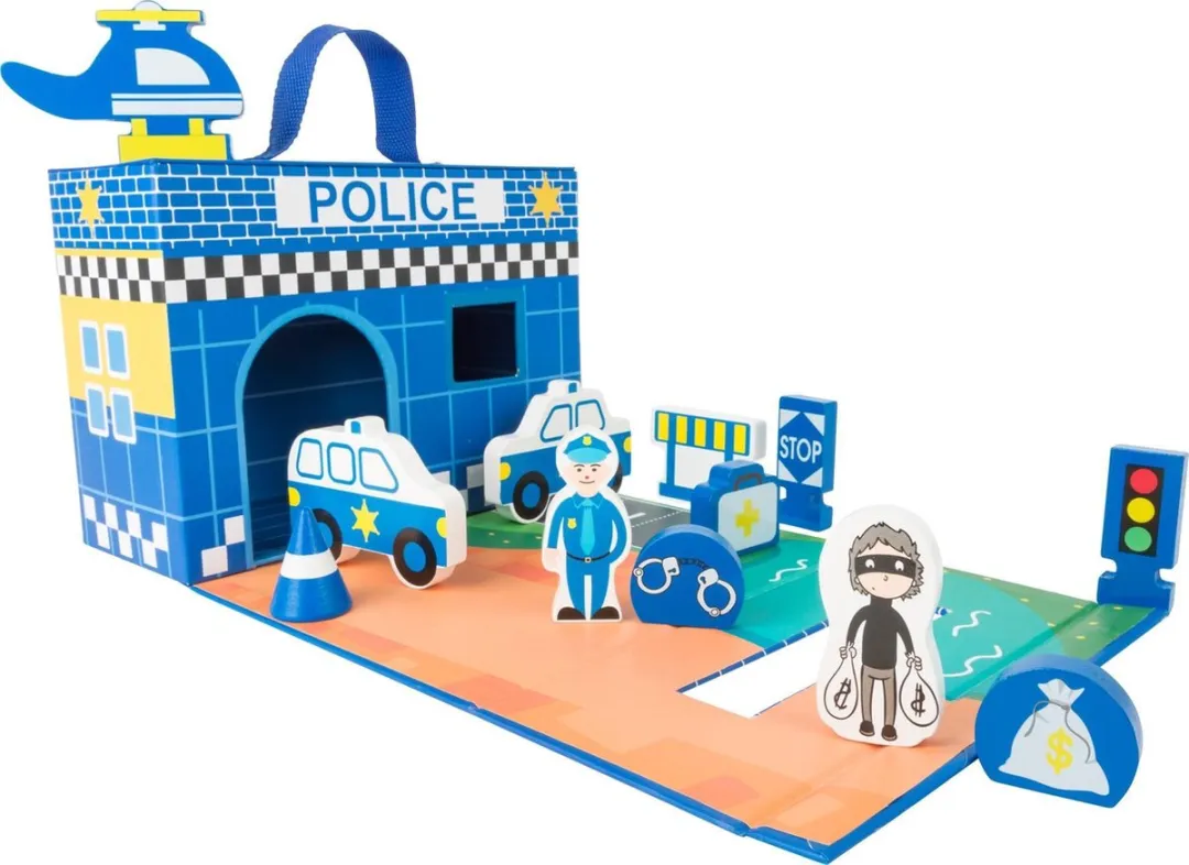 Small Foot Politie Speelset Koffer - Blauw