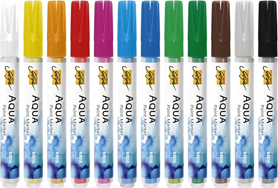 Creativ Company Solo Goya Aqua Paint Marker Set - 12 Stuks Multicolor