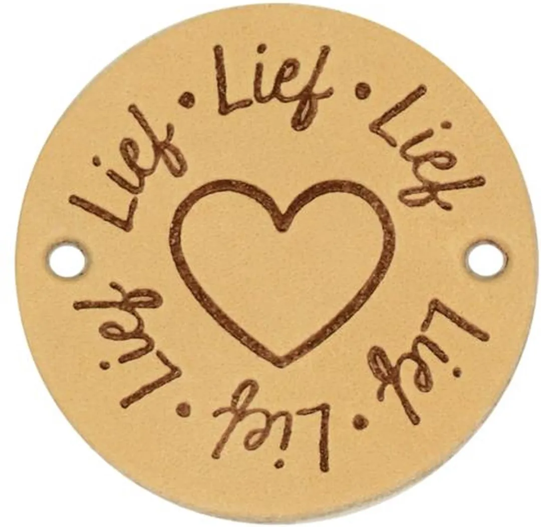 Durable Leren Labels Lief - 3,5 cm - 2 Stuks