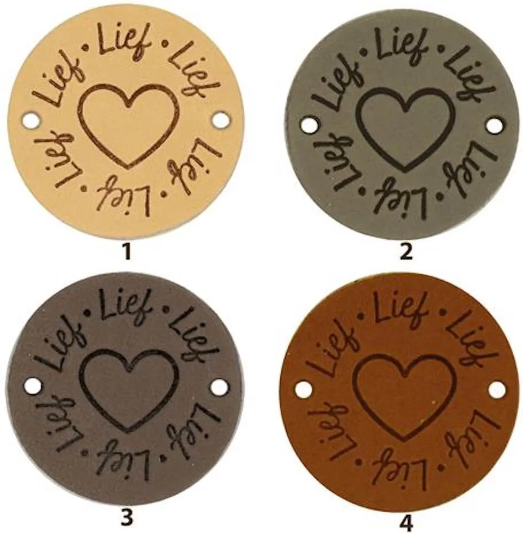 Durable Leren Labels Lief - 3,5 cm - 2 Stuks