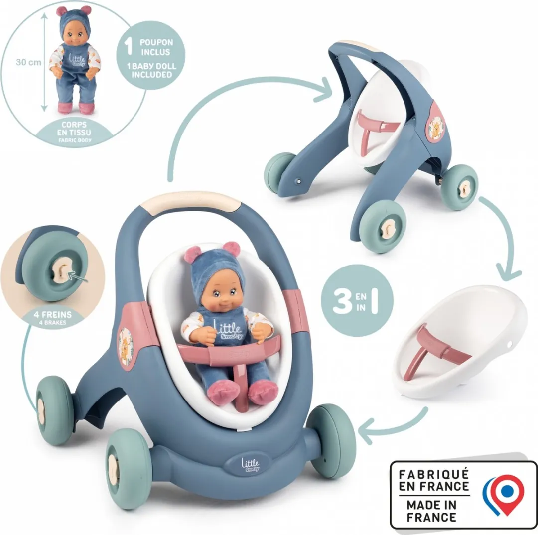 Smoby Woopie Little 3-in-1 Loopwagen - Multi kleuren